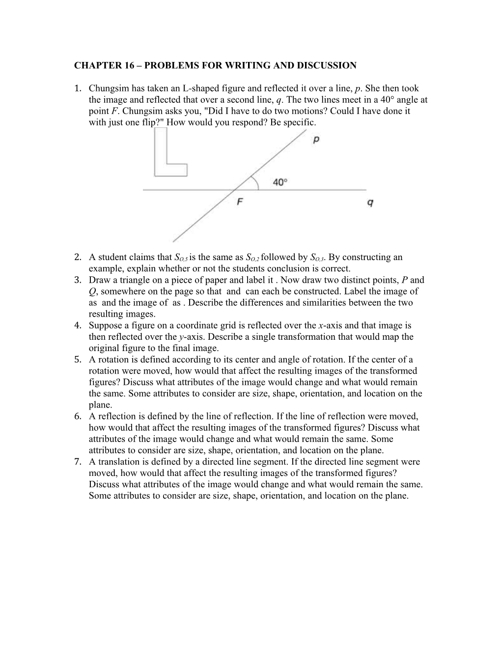 Chapter 16 Problems for Writing and Discussion