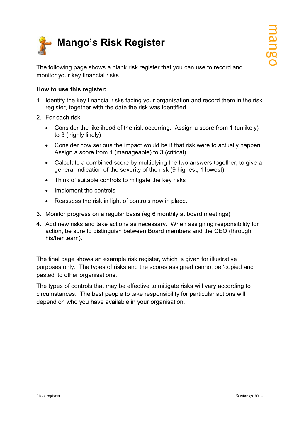 How to Use This Register