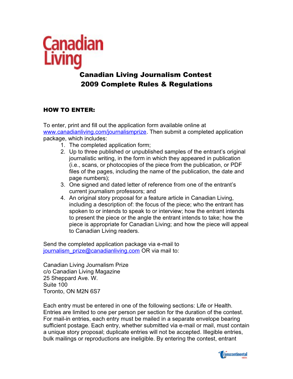 Canadian Living Look Years Younger Makeover Contest Complete Rules & Regulations