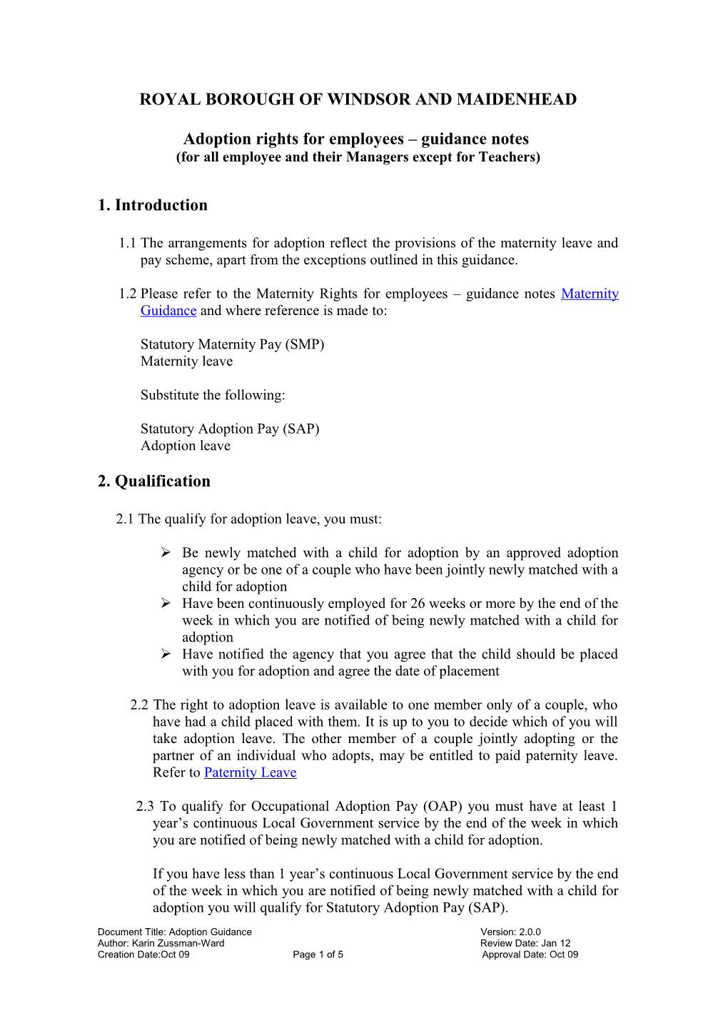 Royal Borough of Windsor and Maidenhead s1