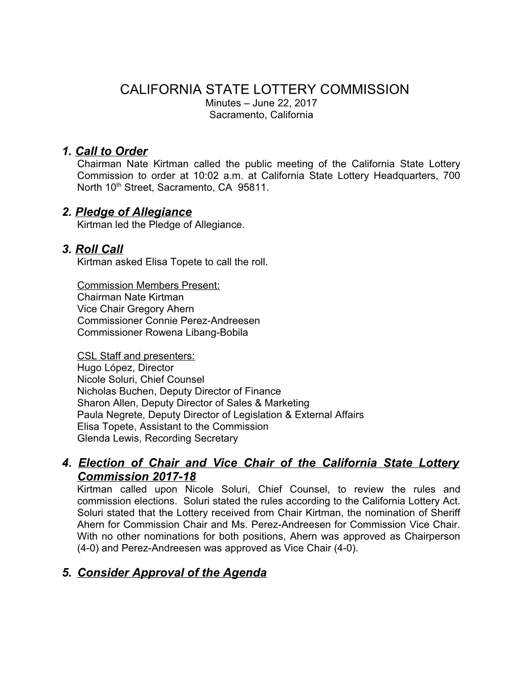 California State Lottery Commission