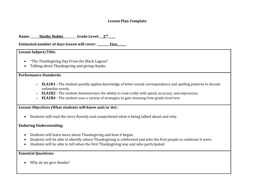 Lesson Plan Template s13
