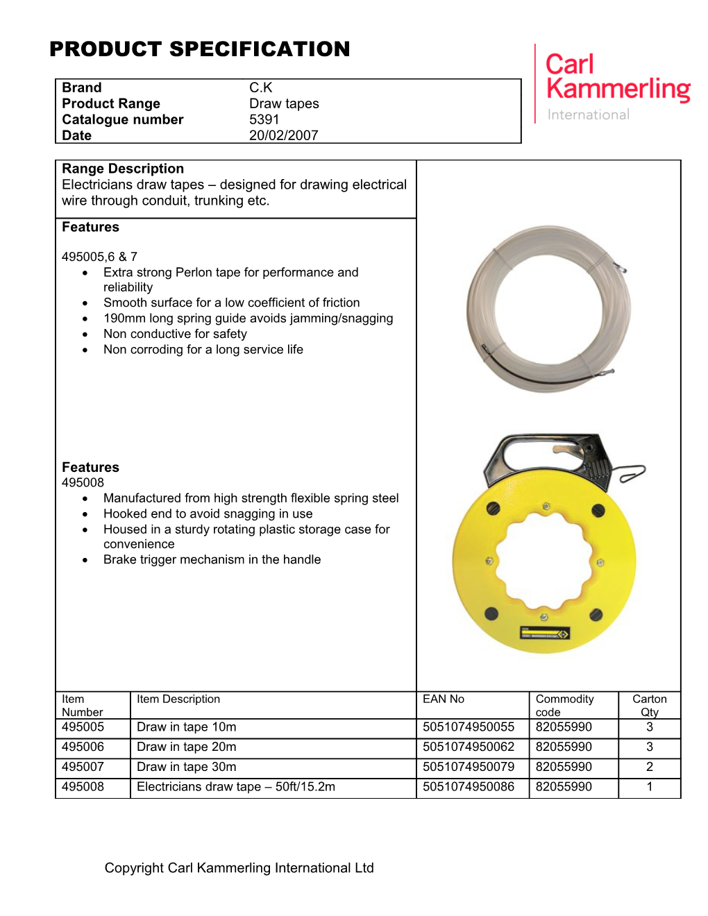 Product Specification s3