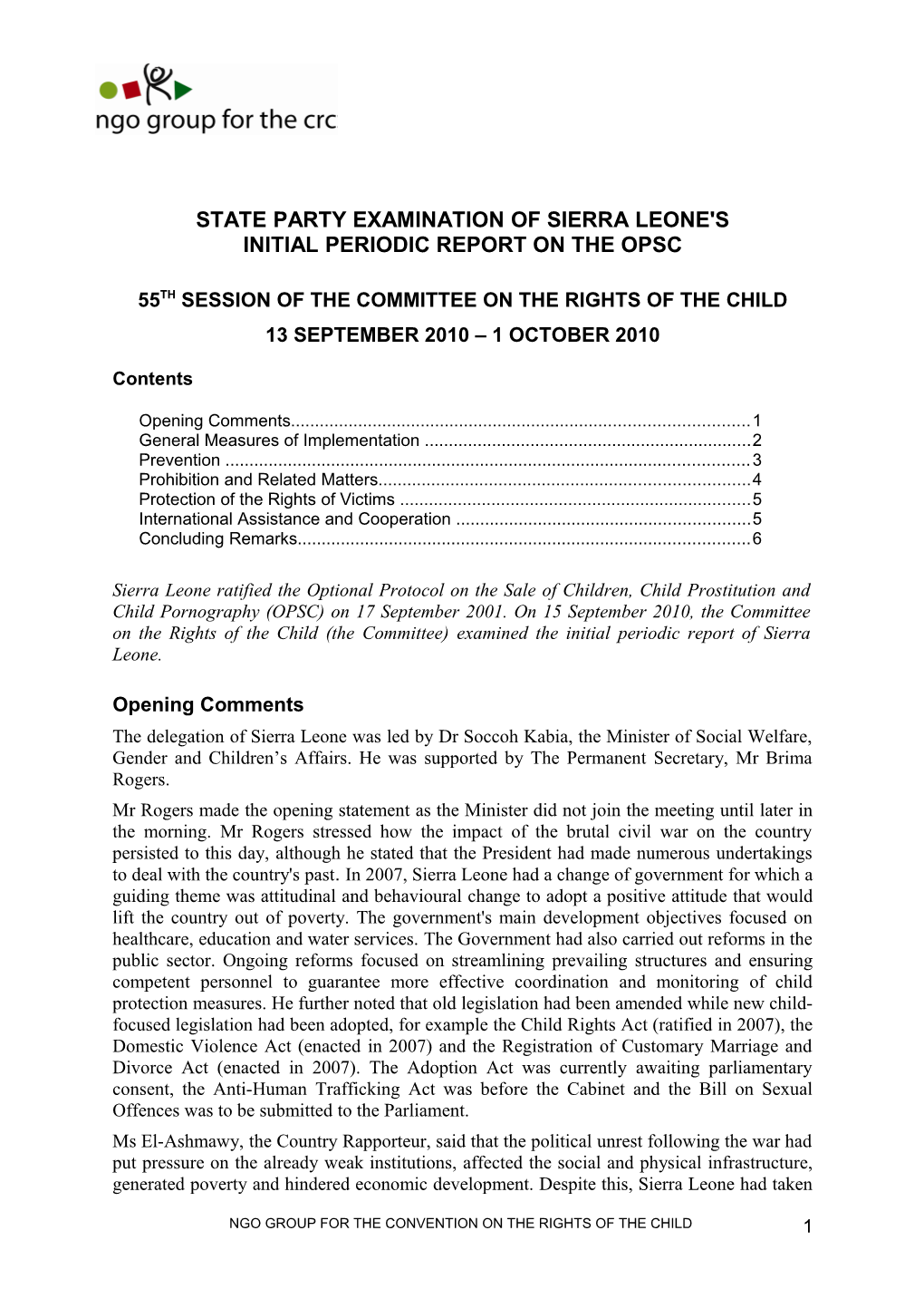 State Party Examination of Bulgaria's