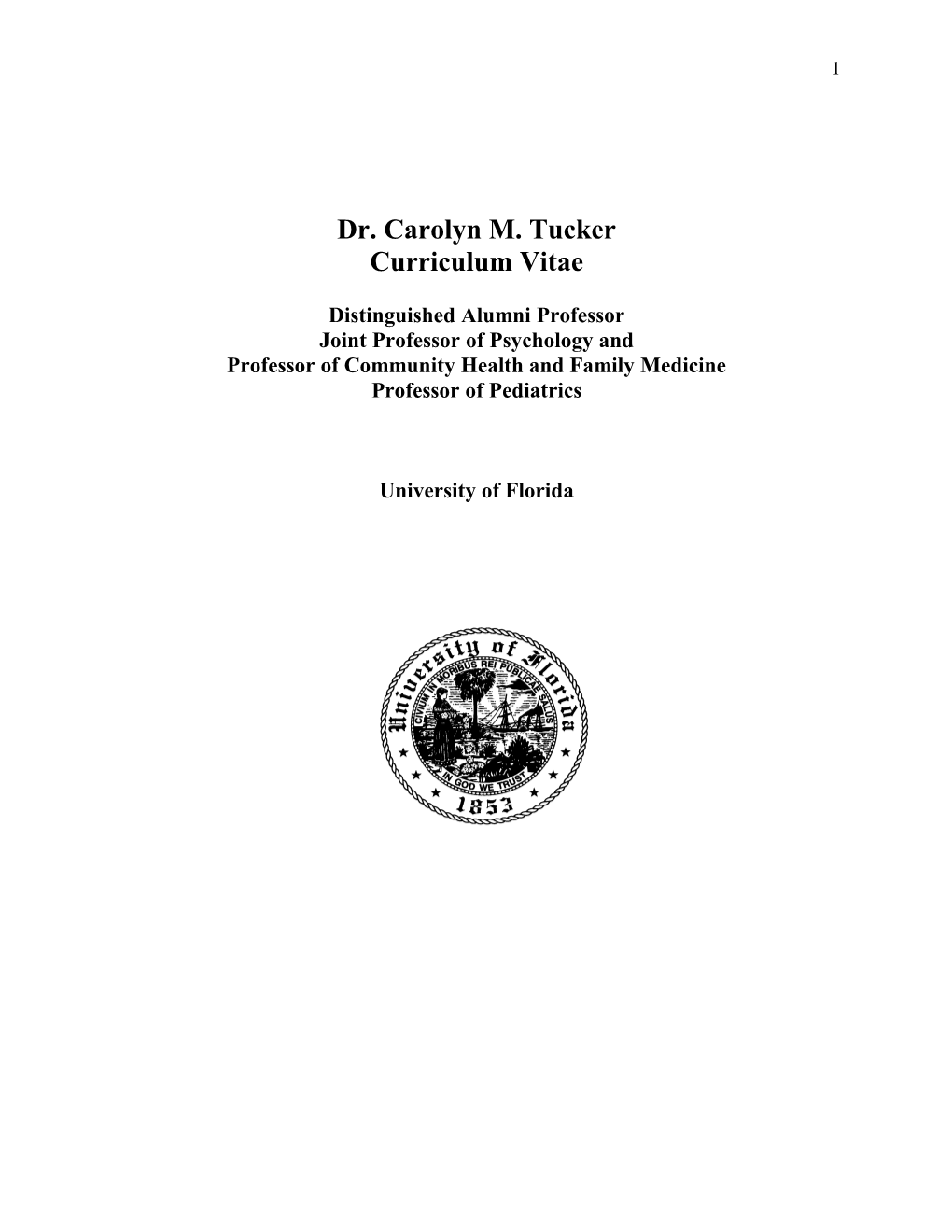 Dr. Carolyn M. Tucker