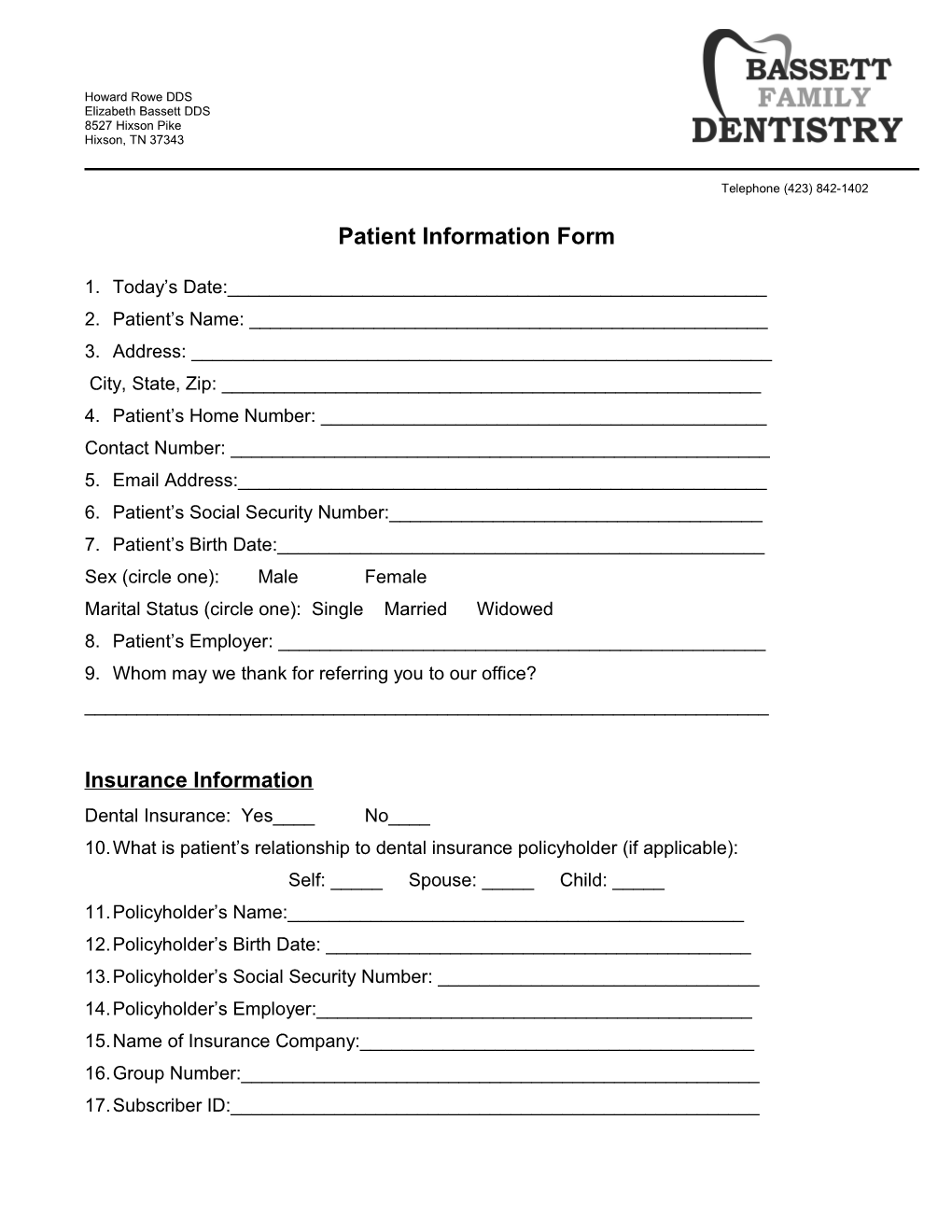 Verfiy Patient Information