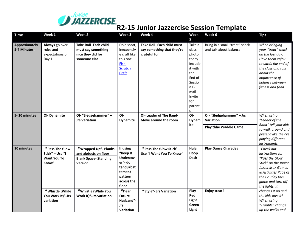 Session Goals- for You!