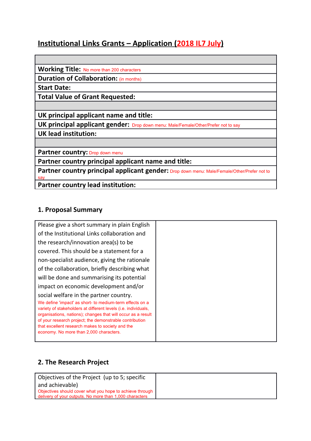 Institutional Links Grants Application (2018 IL7 July)