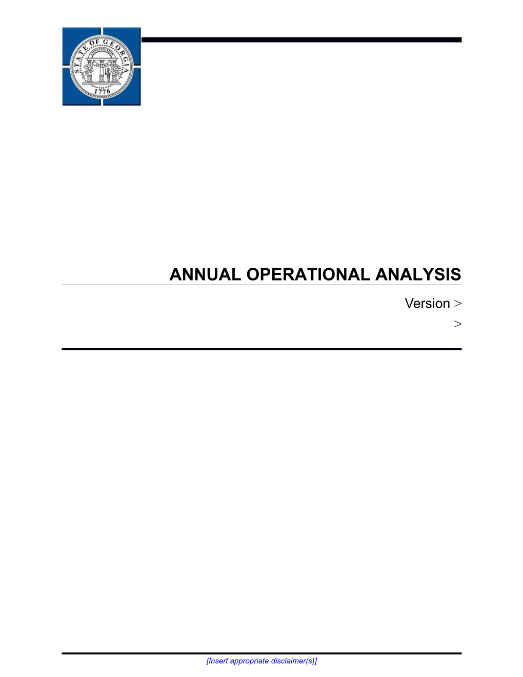 Annual Operational Analysis