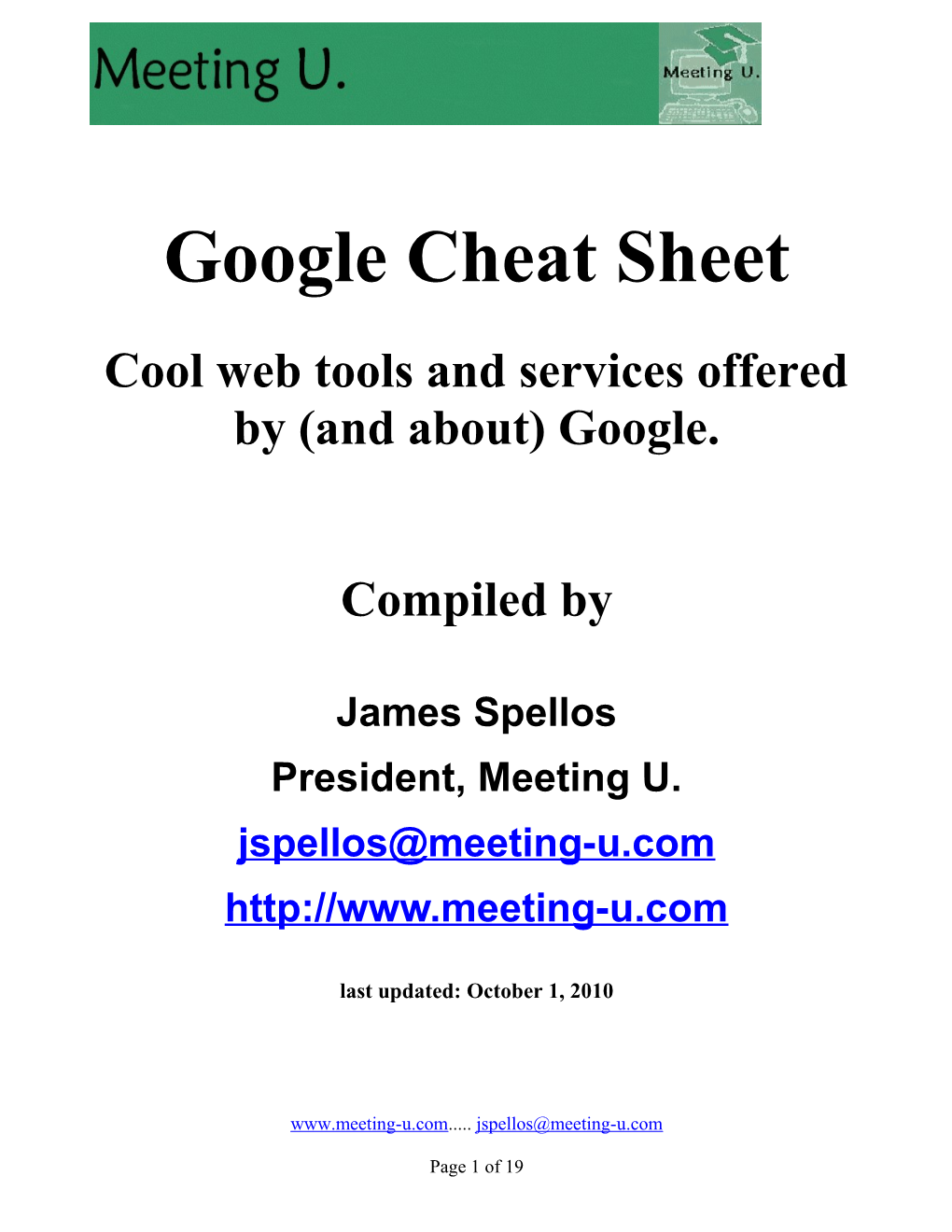 Google Cheat Sheet