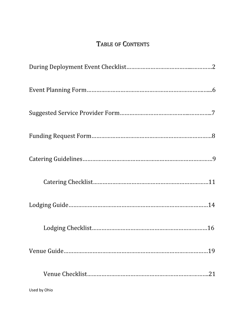 During Deployment Event Checklist 2