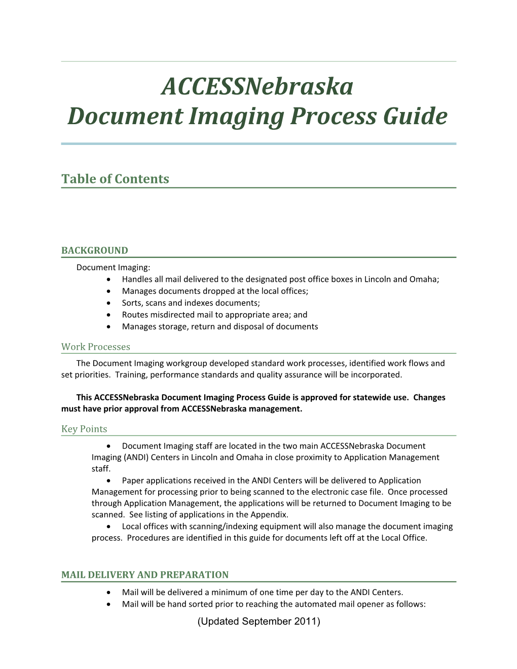 Document Imaging Process Guide