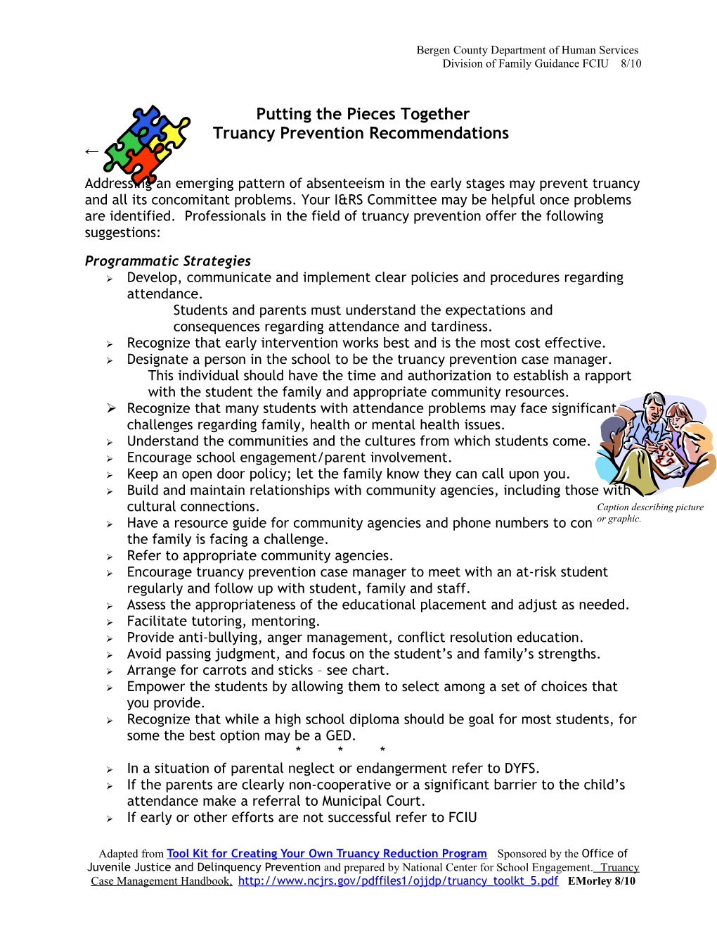 Truancy Prevention Recommendations From