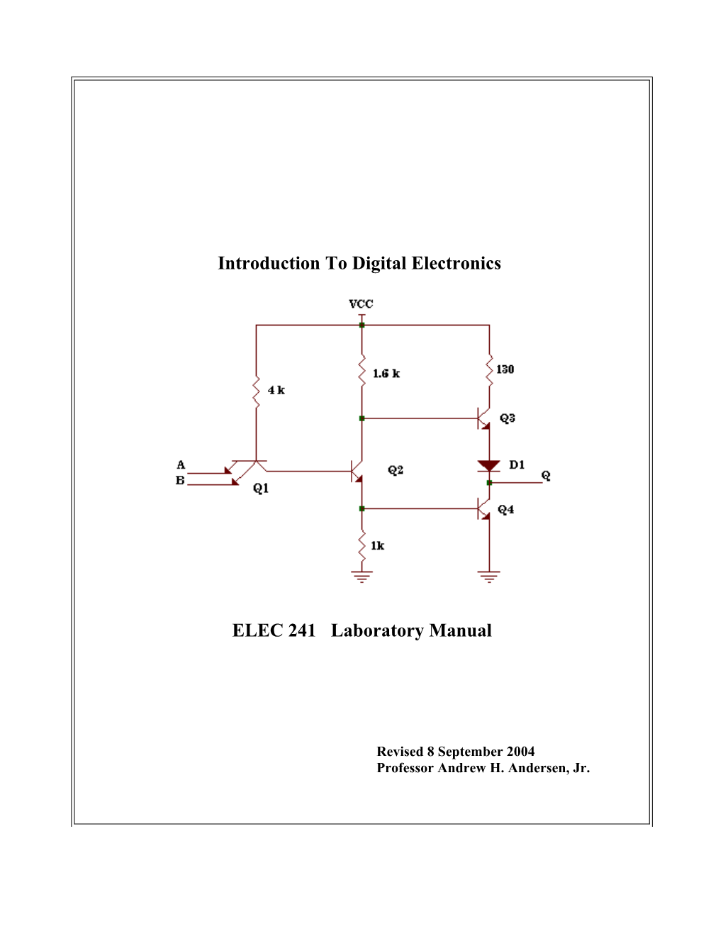 Introduction to Digital Electronics