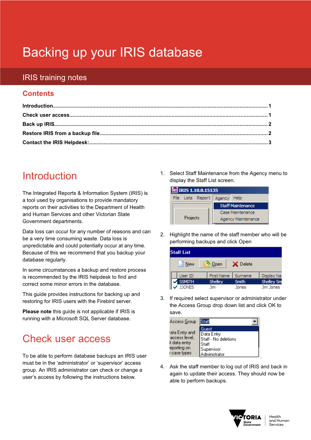 IRIS Training Notes - Back up Your IRIS Database