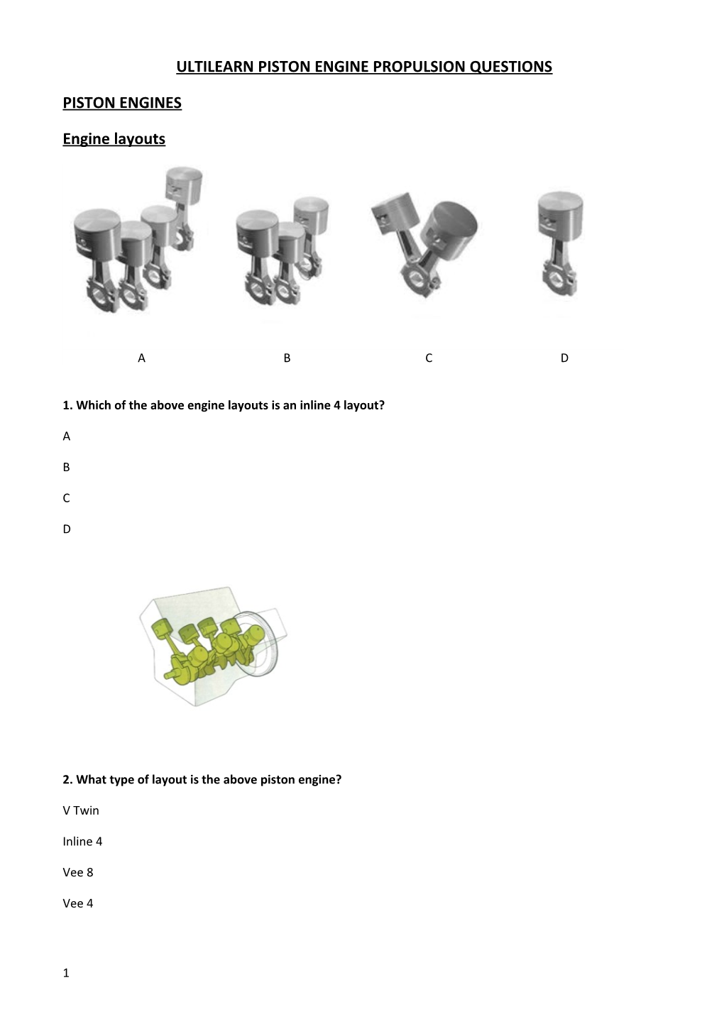 Ultilearn Piston Engine Propulsion Questions