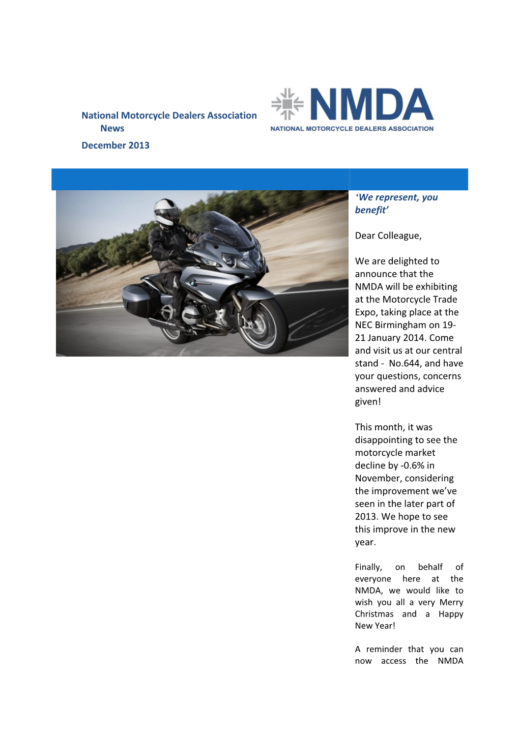 National Motorcycle Dealers Association News