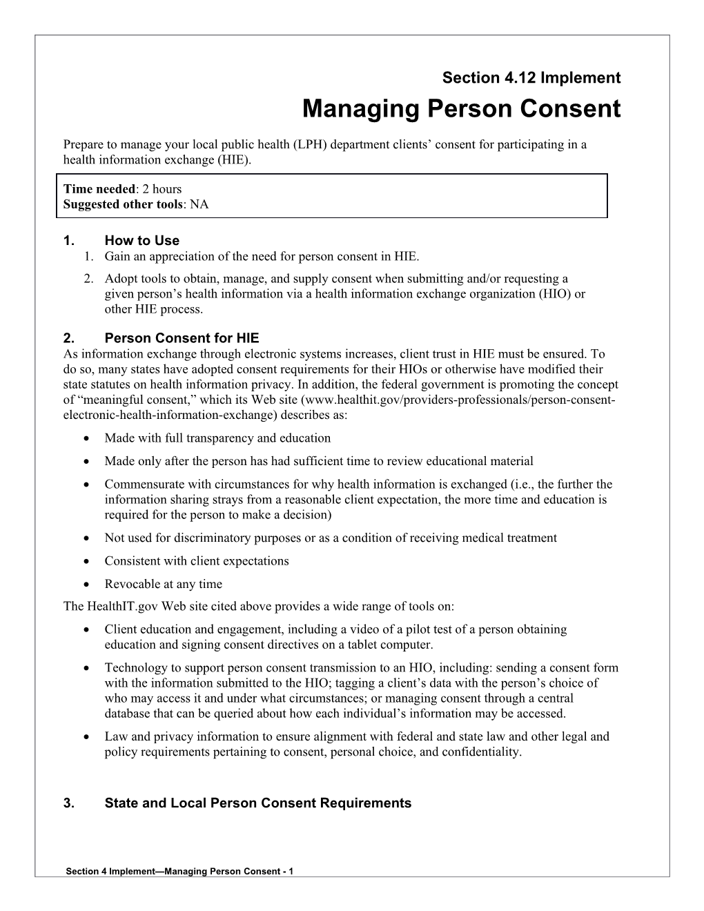 4 Managing Person Consent in an HIE