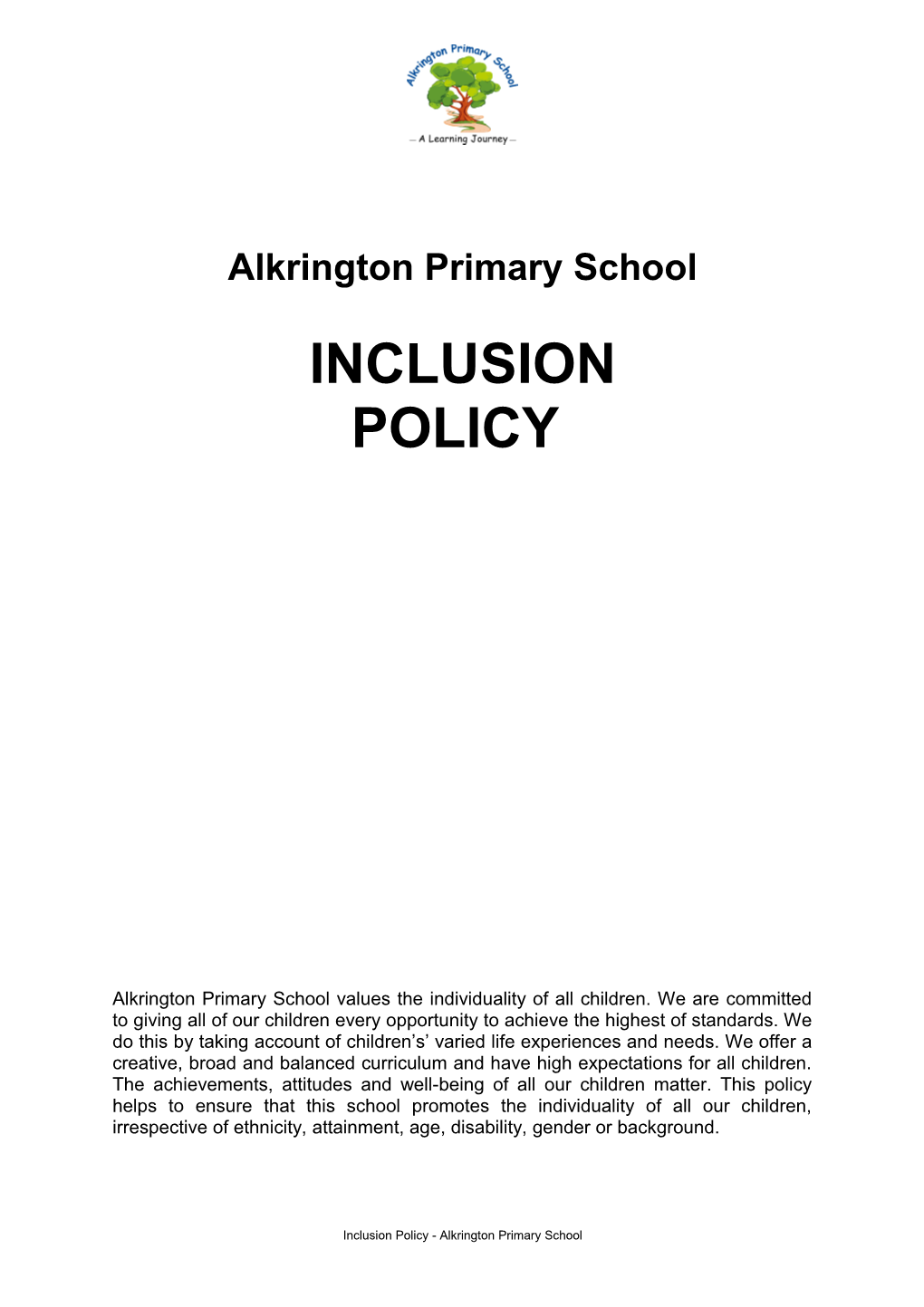Kegworth Primary School Inclusion Policy