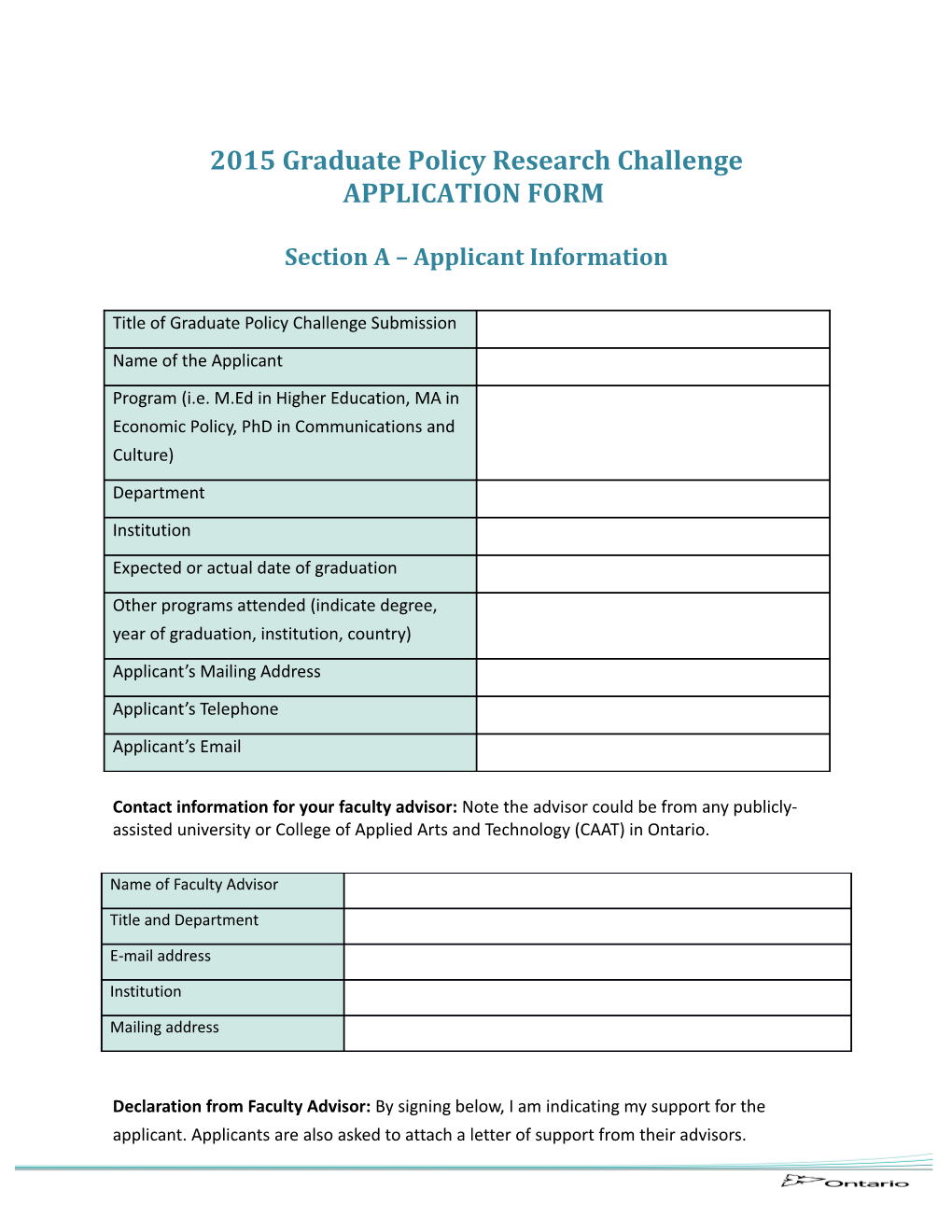 2015 Graduate Policy Research Challenge