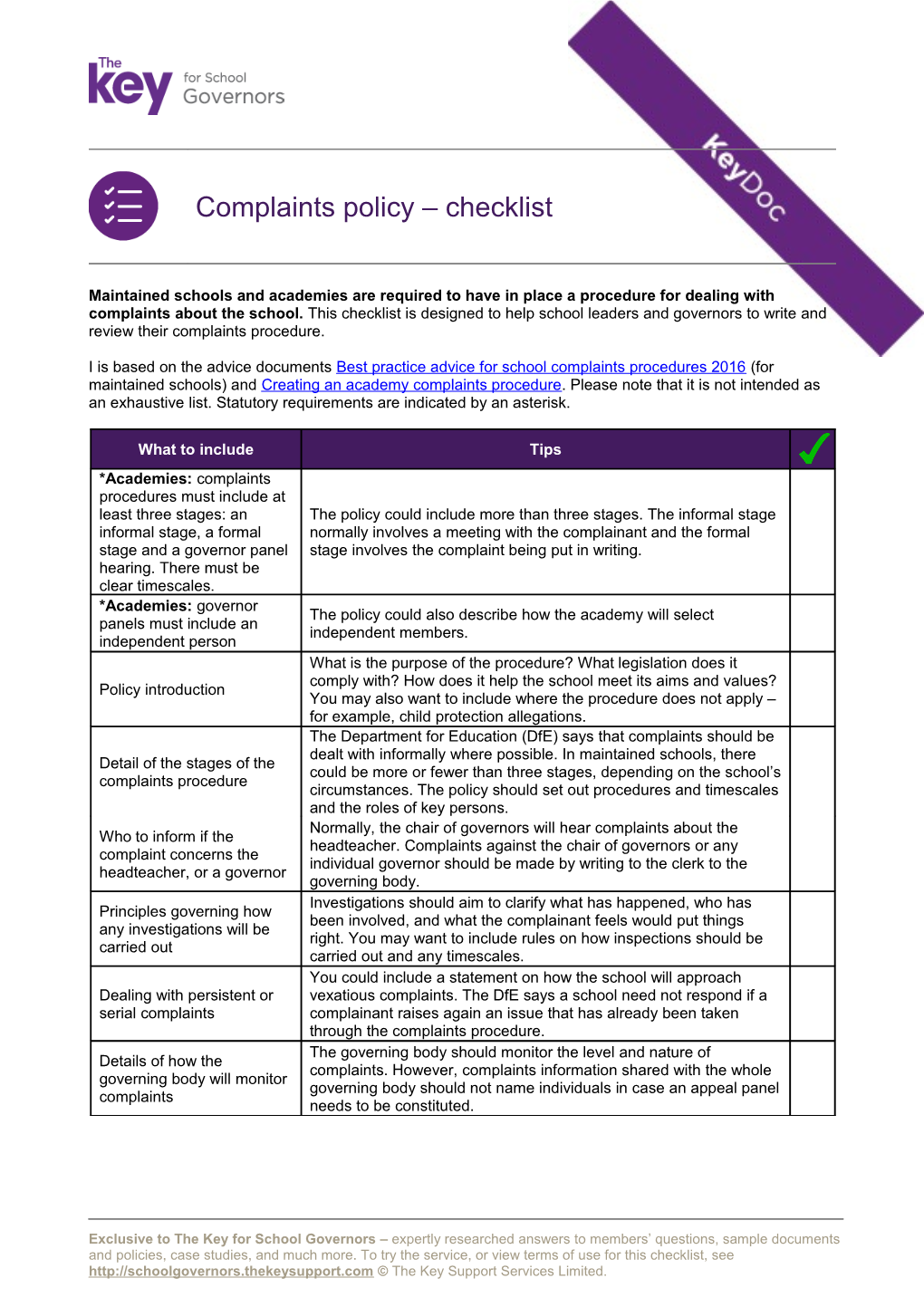 Maintained Schools and Academies Are Required to Have in Place a Procedure for Dealing