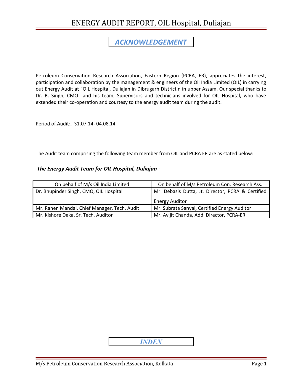 Energy Audit Report