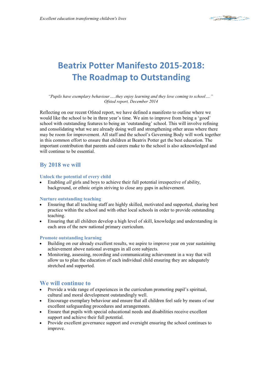 Beatrix Potter Manifesto 2015-2018