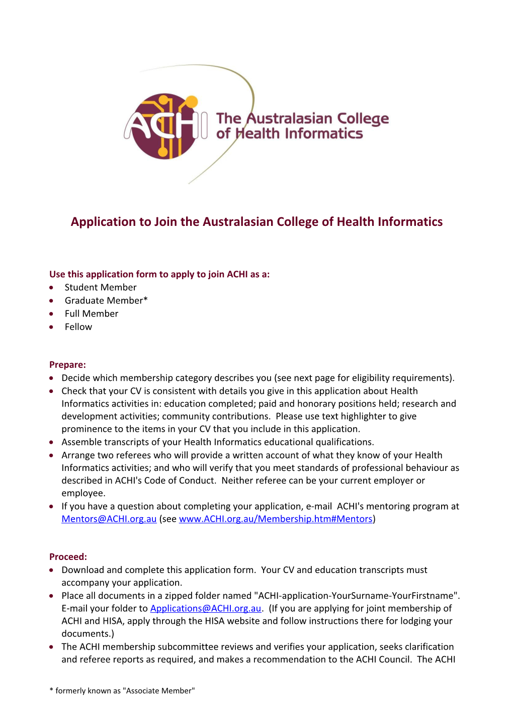 Australasian College of Health Informatics