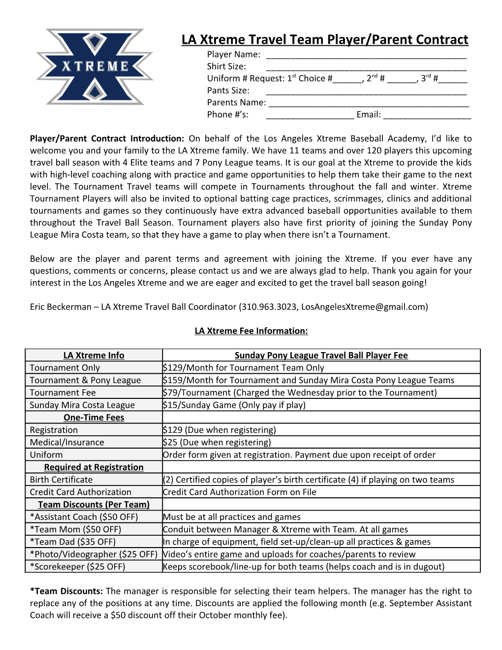 Tournament Travel Teams