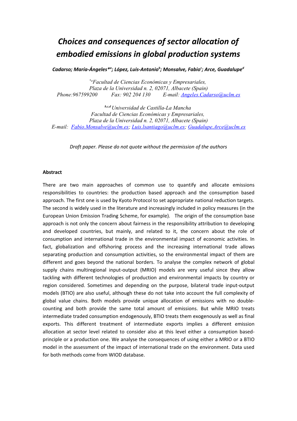 Choices and Consequences of Sector Allocation of Embodied Emissions in Global Production