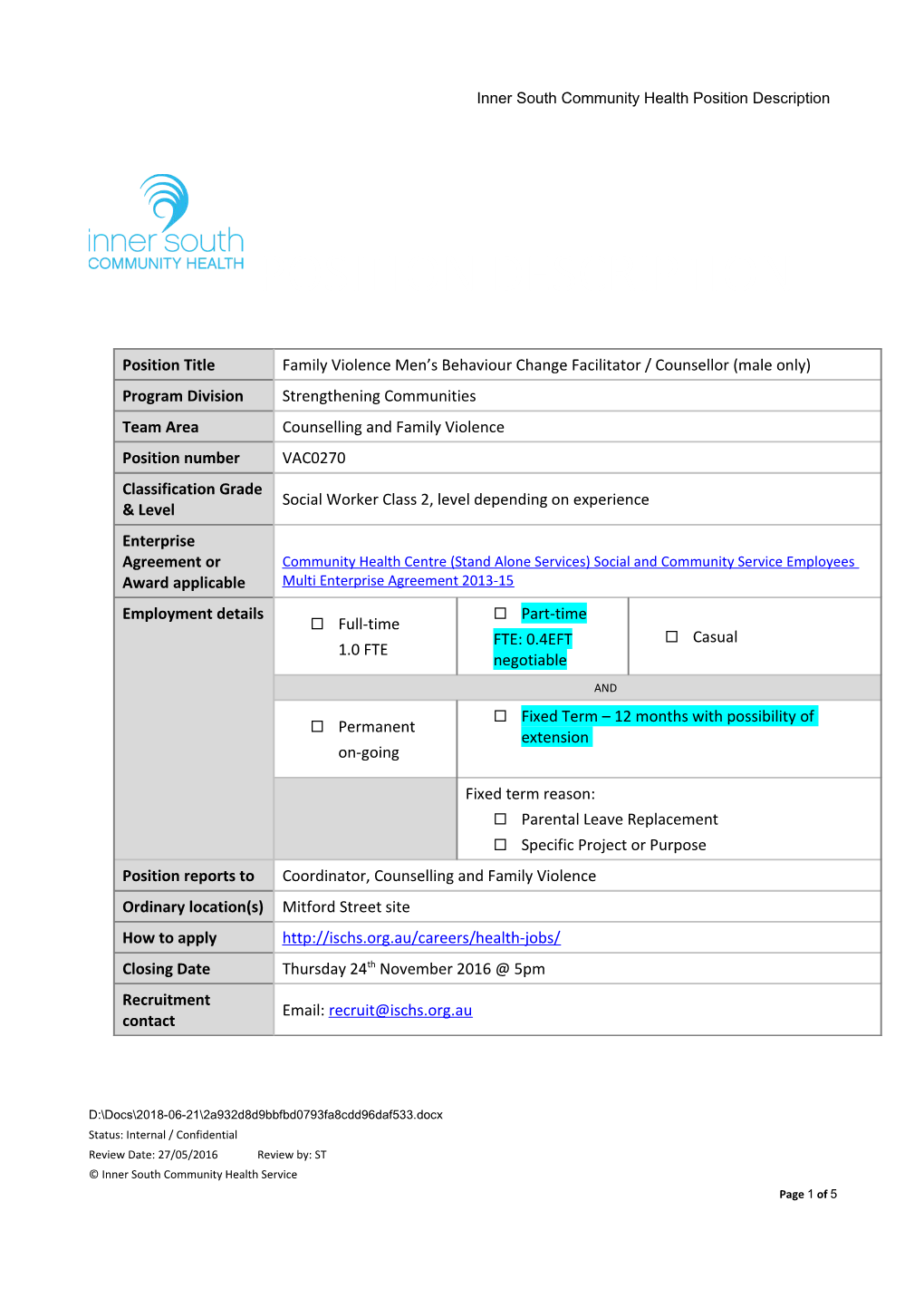 Position Description s32