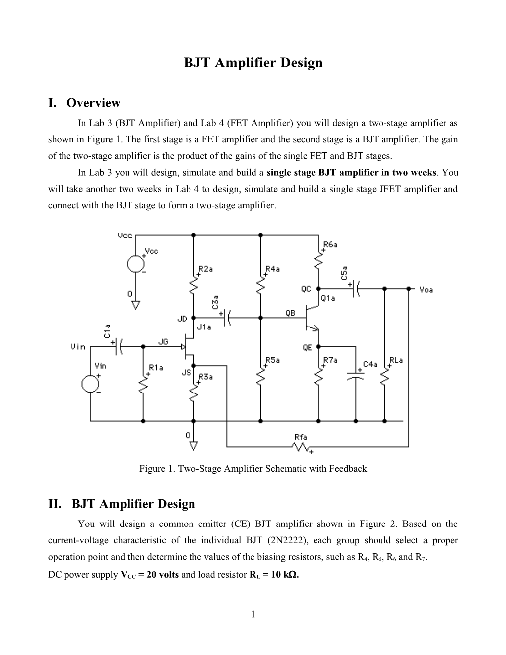 BJT Amplifier Design