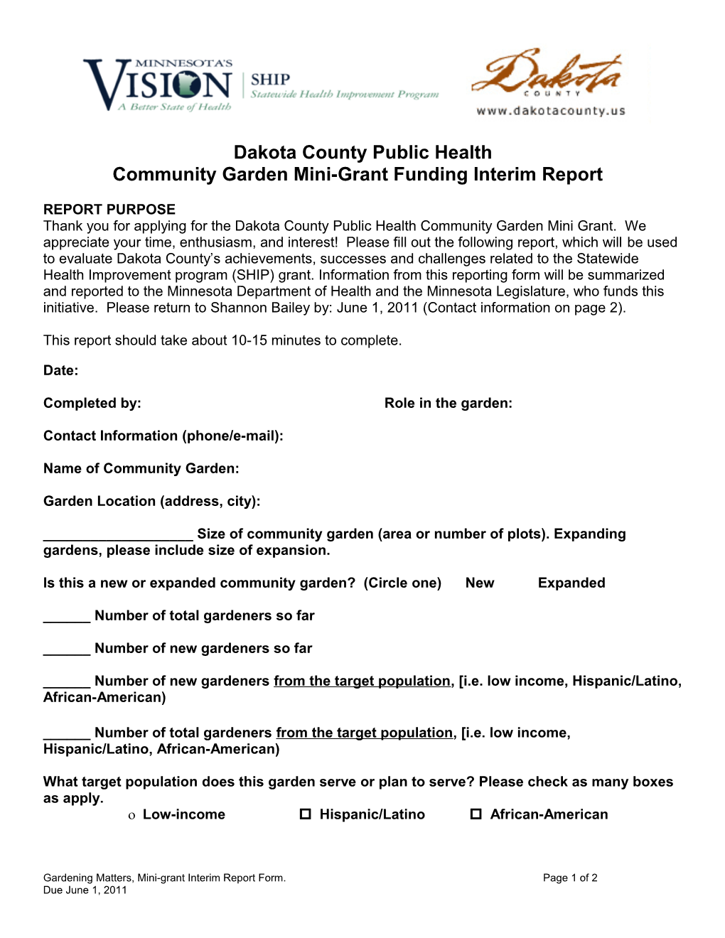 Dakota County Public Health Department