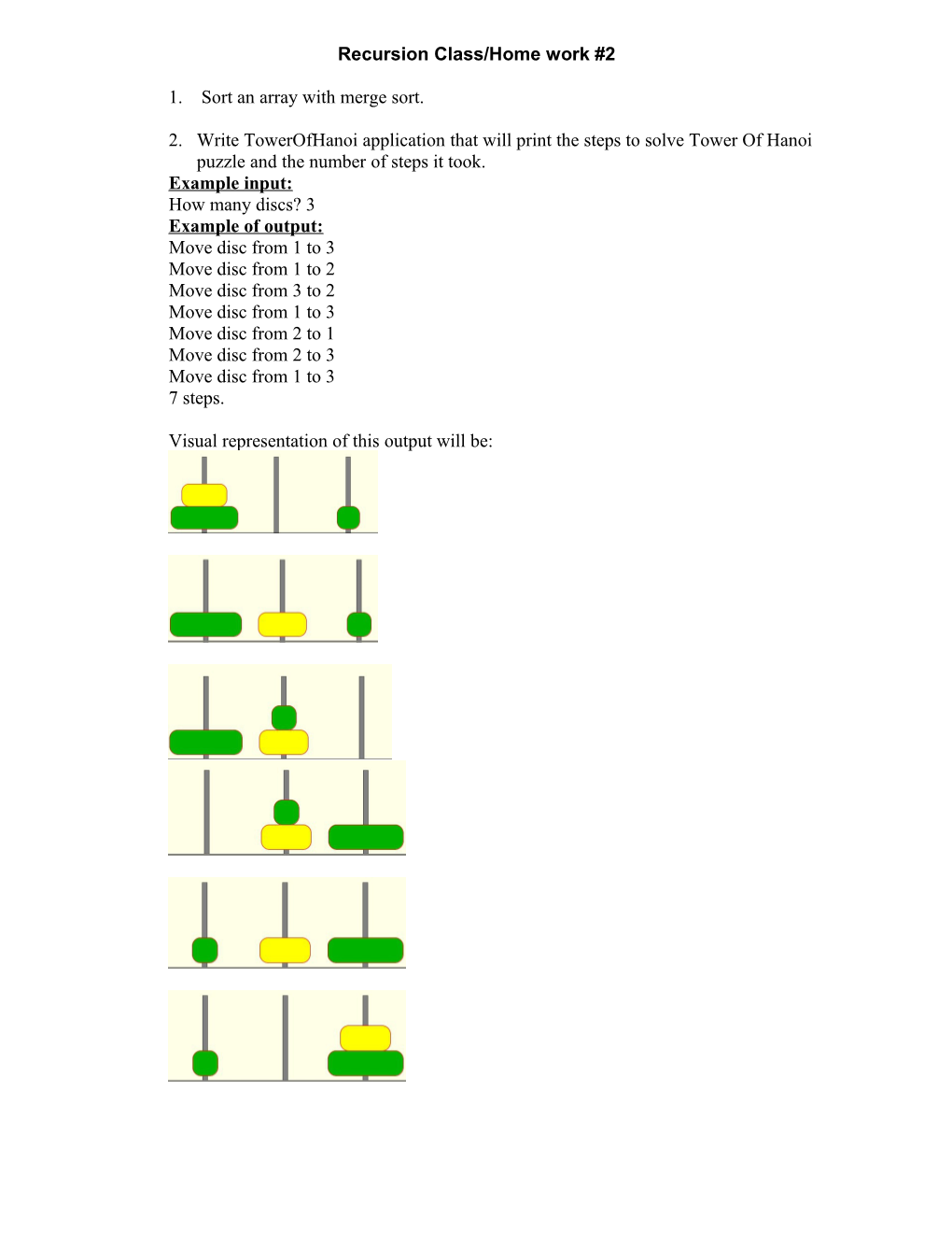 Recursion Class/Home Work #2