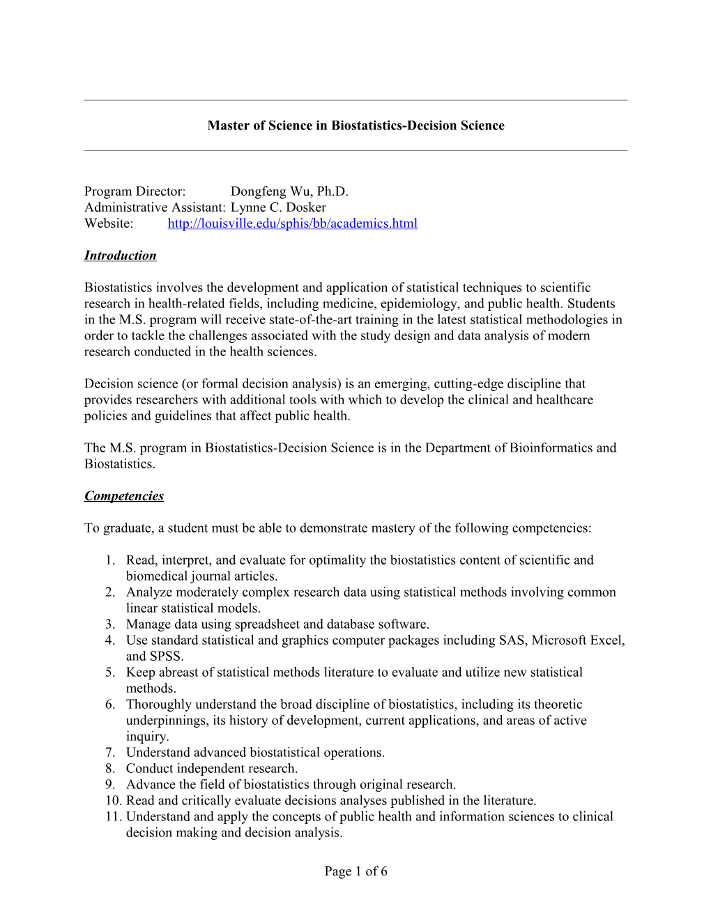 Master of Science in Biostatistics-Decision Science V2007.04.16-3