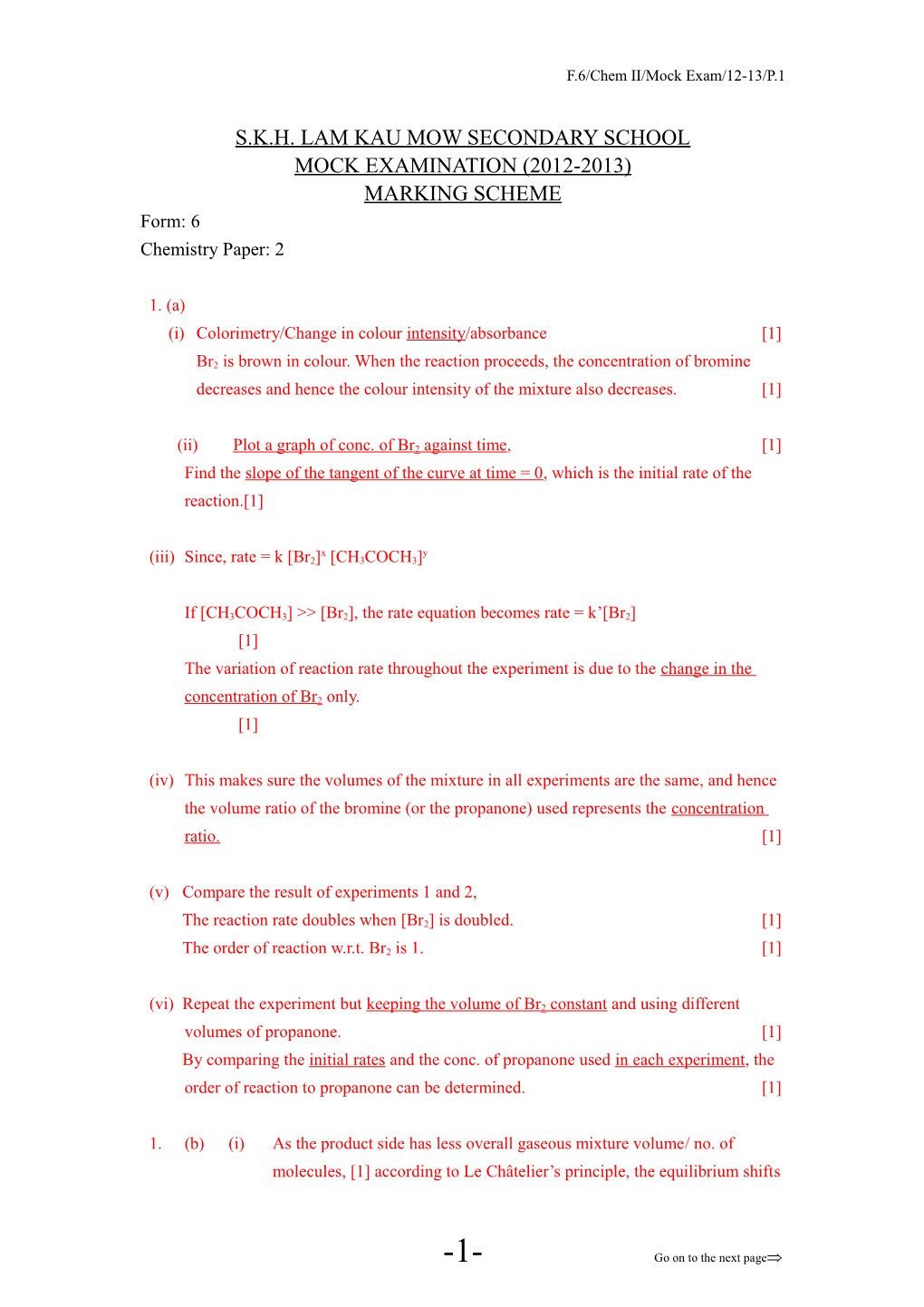 F.6/Chem II/Mock Exam/12-13/P.1