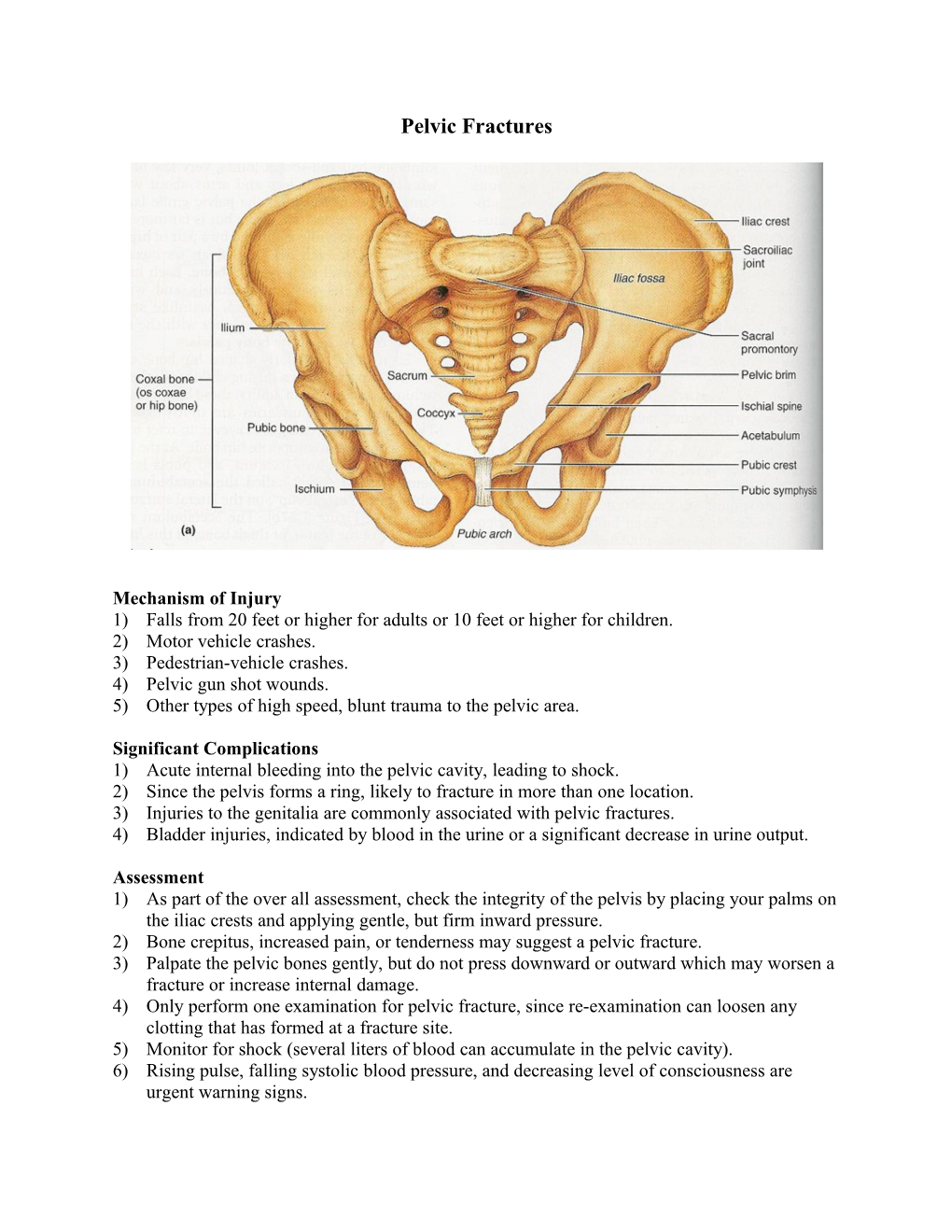 Mechanism of Injury