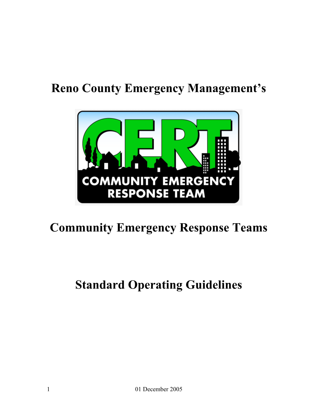 Reno County Community Emergency Response Teams