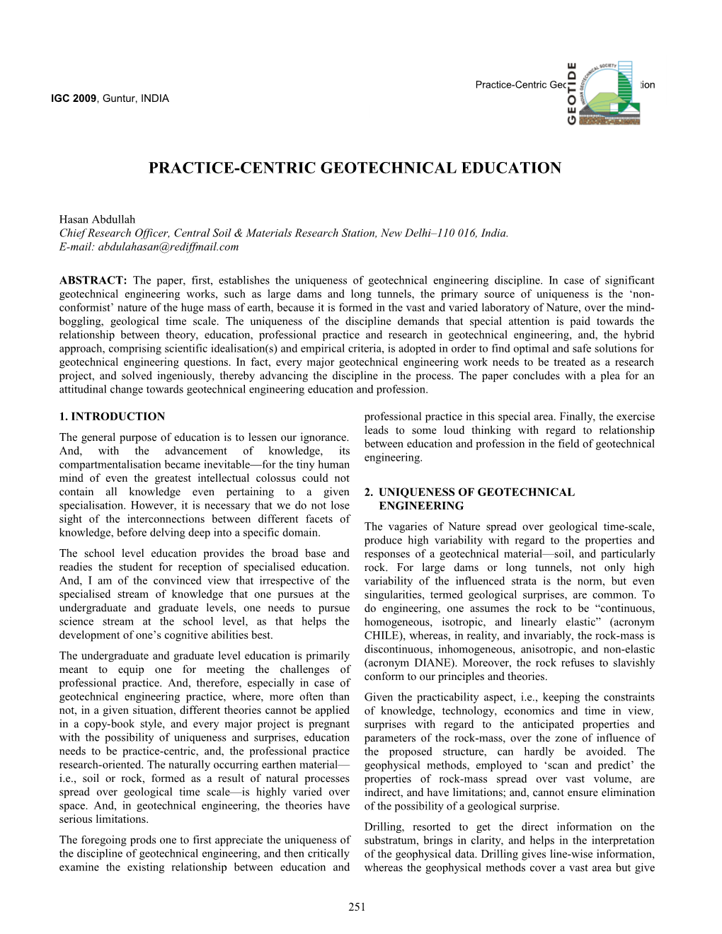 Indian Geotechnical Conference (December 18-20, 2003) s3