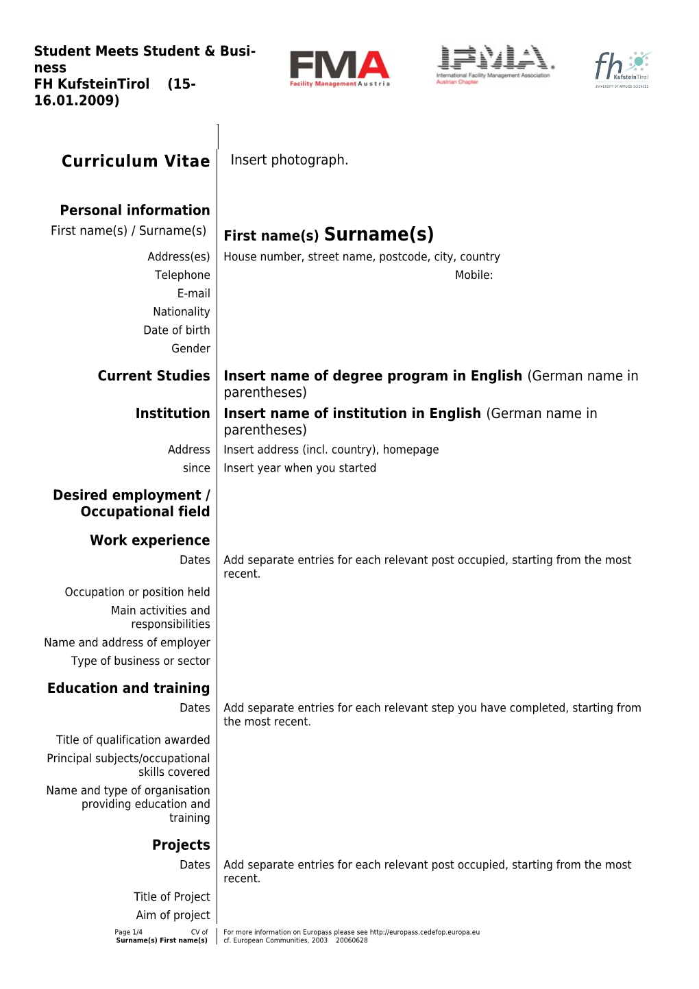 Europass Curriculum Vitae s23