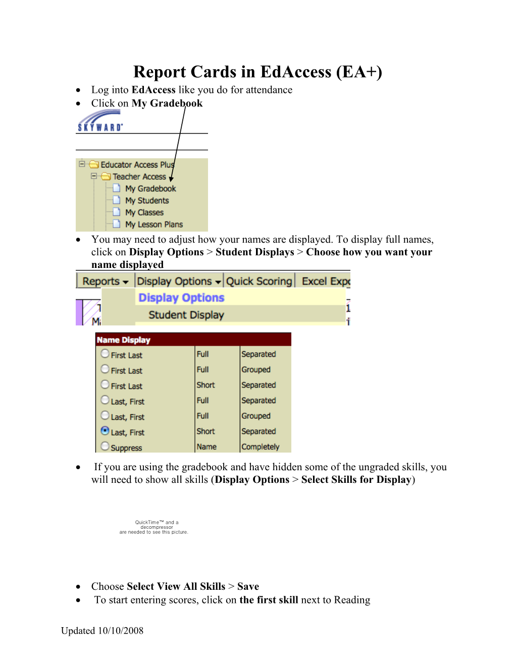 Report Cards in Edaccess (EA+)