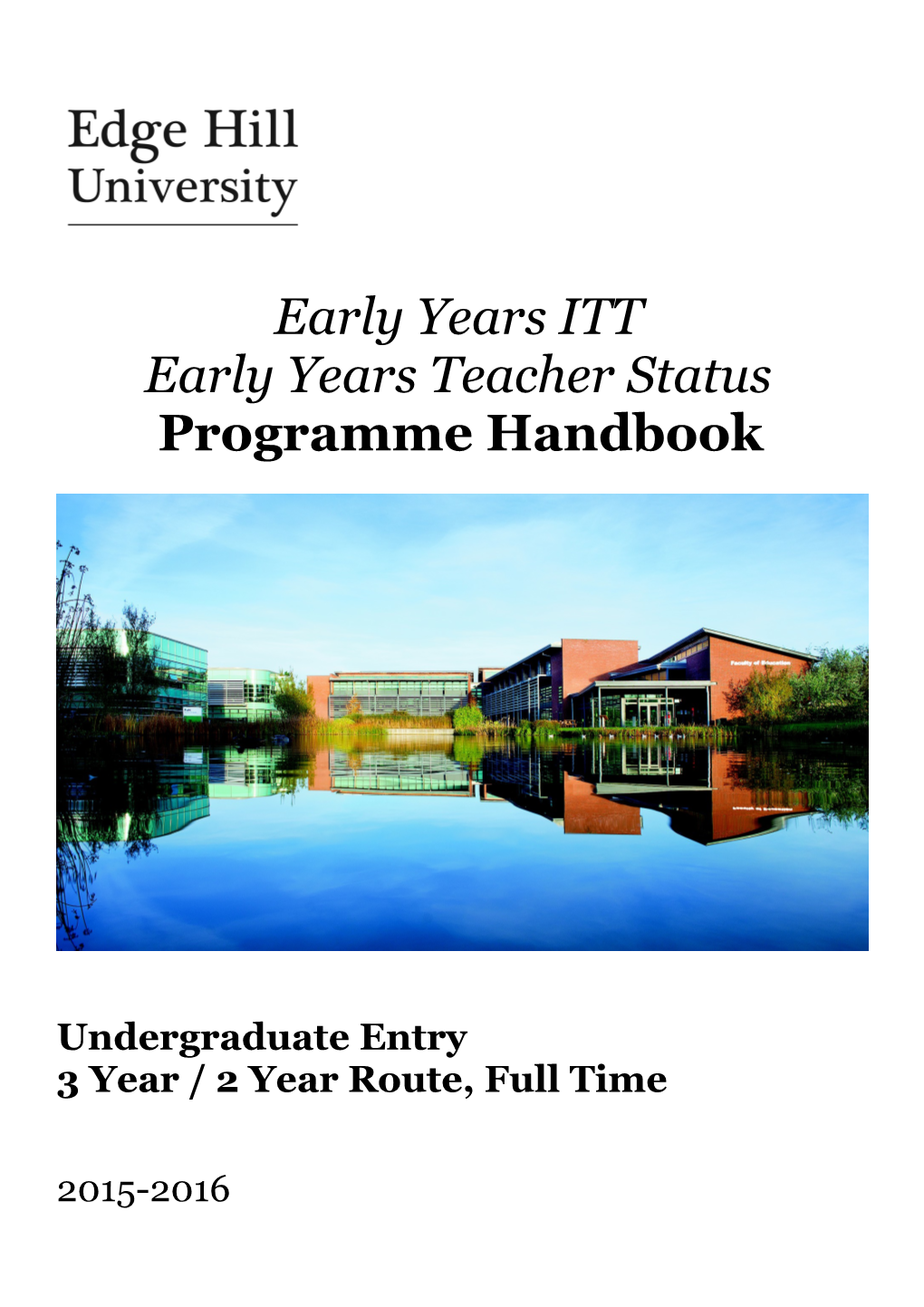 Early Years Teacher Status Programme Handbook