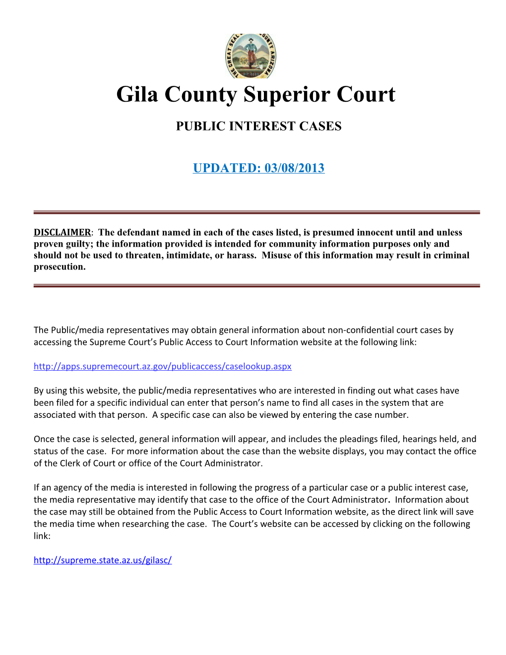 Gila County Superior Court