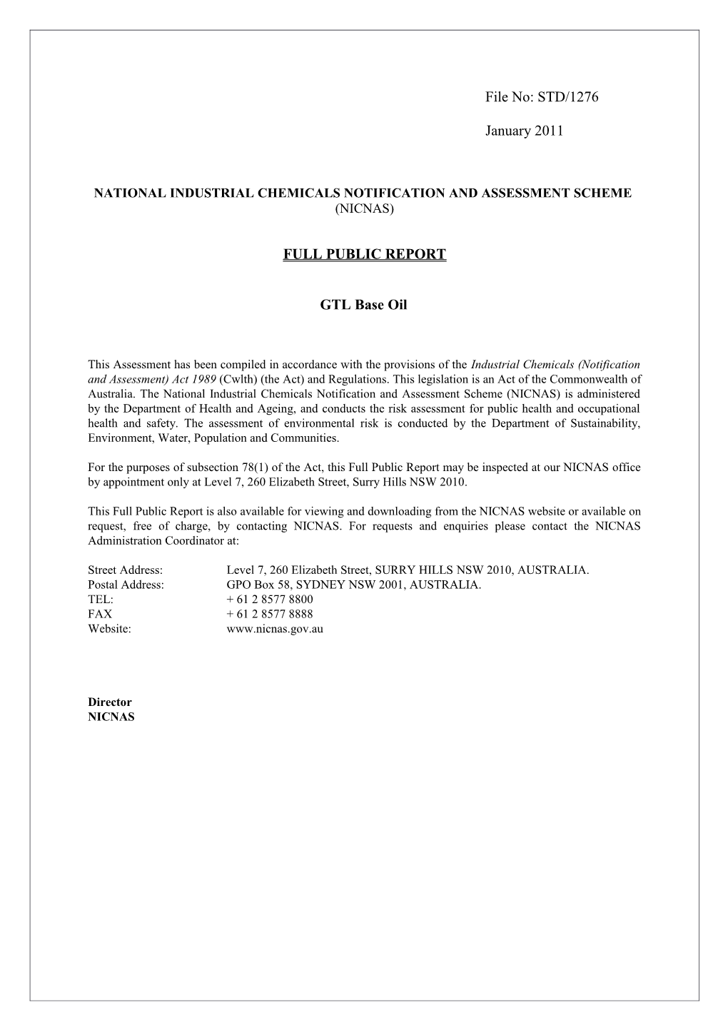 National Industrial Chemicals Notification and Assessment Scheme s14