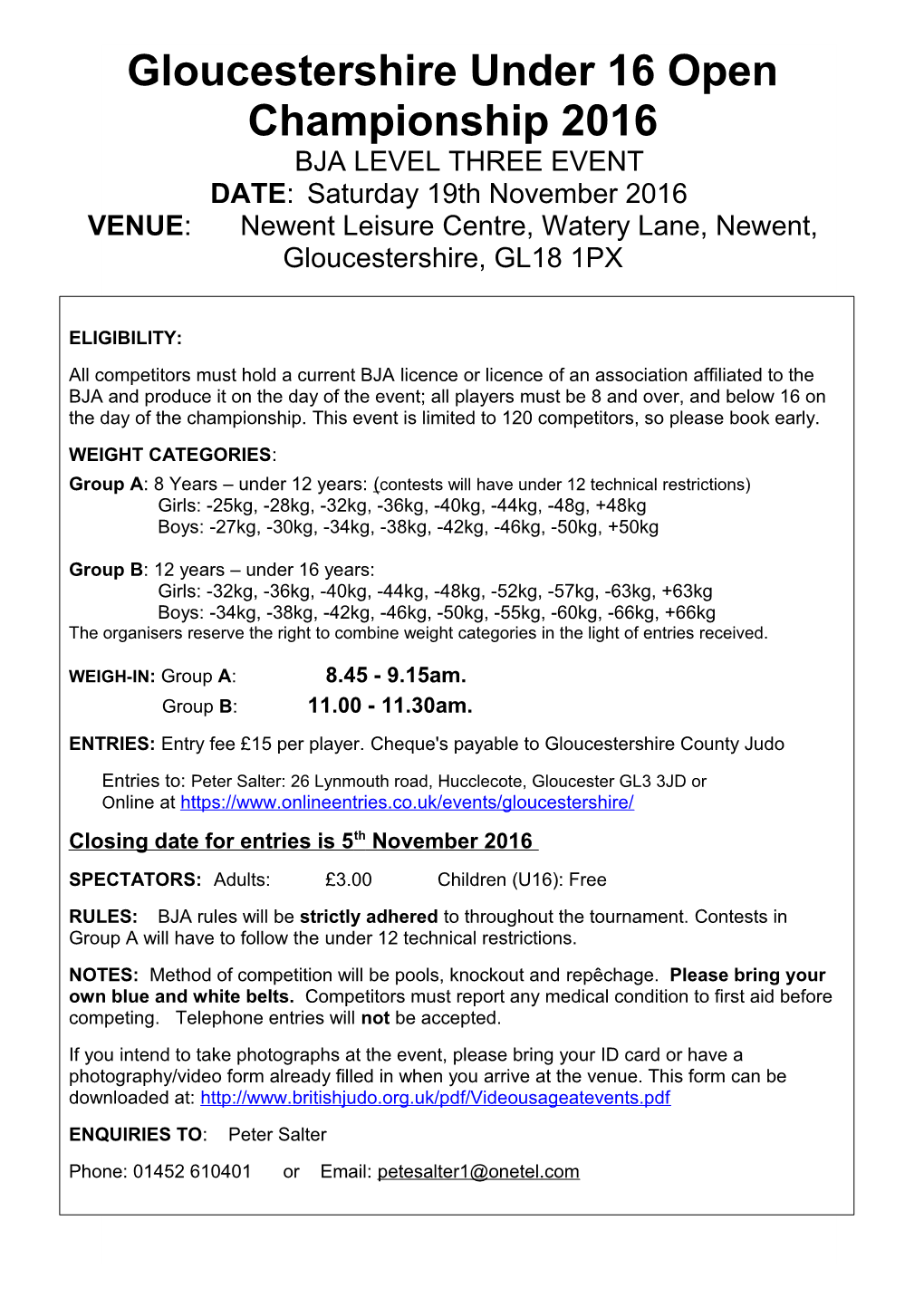 Gloucestershire Junior Open