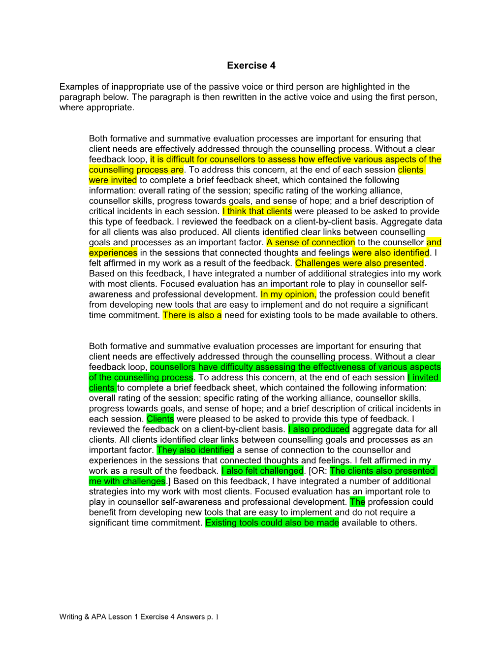 Lesson 1: Making Meaning of APA Format - Using APA Format to Effectively Communicate Meaning s1