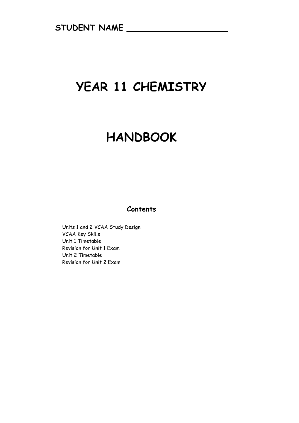 Unit 1: the Big Ideas of Chemistry