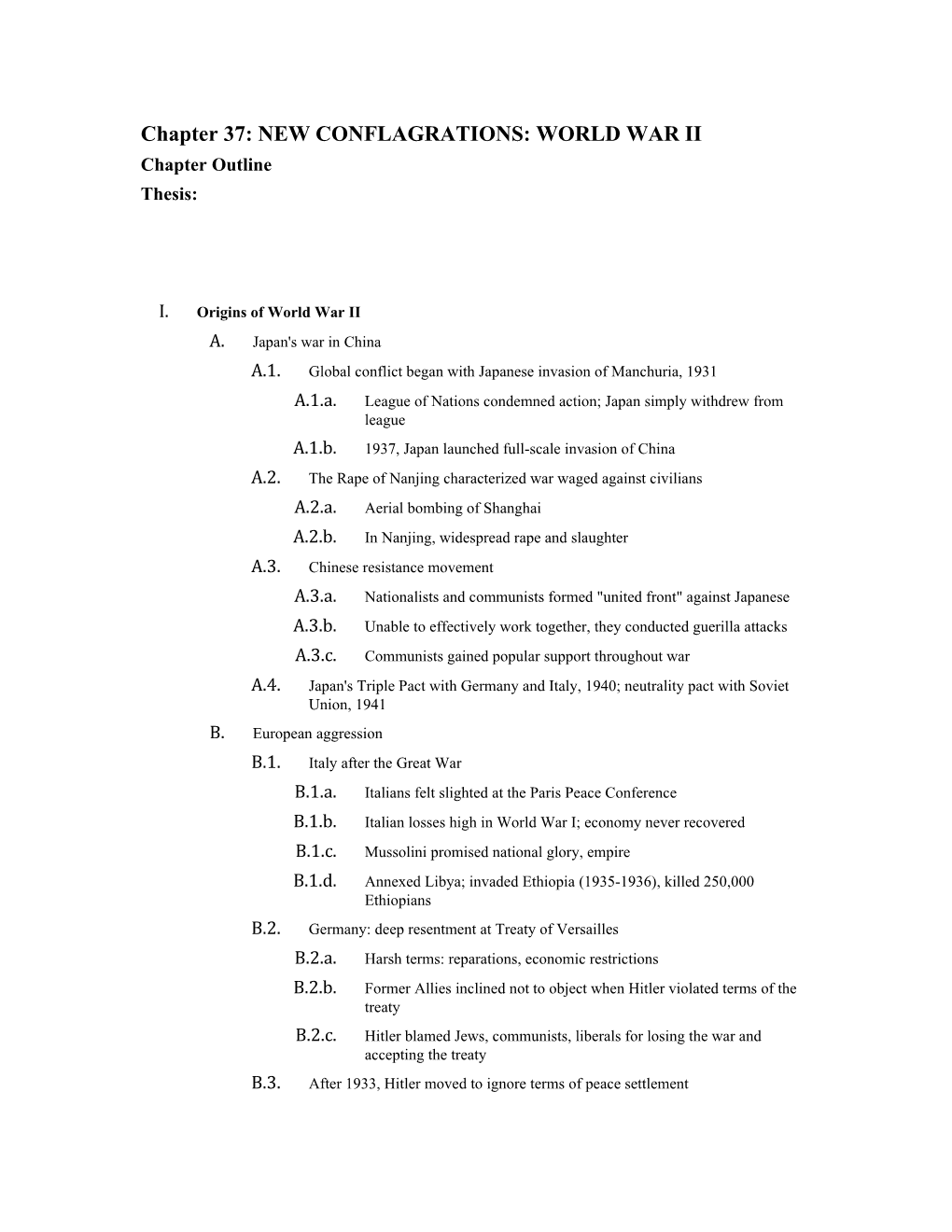 Chapter37: NEW CONFLAGRATIONS: WORLD WAR II