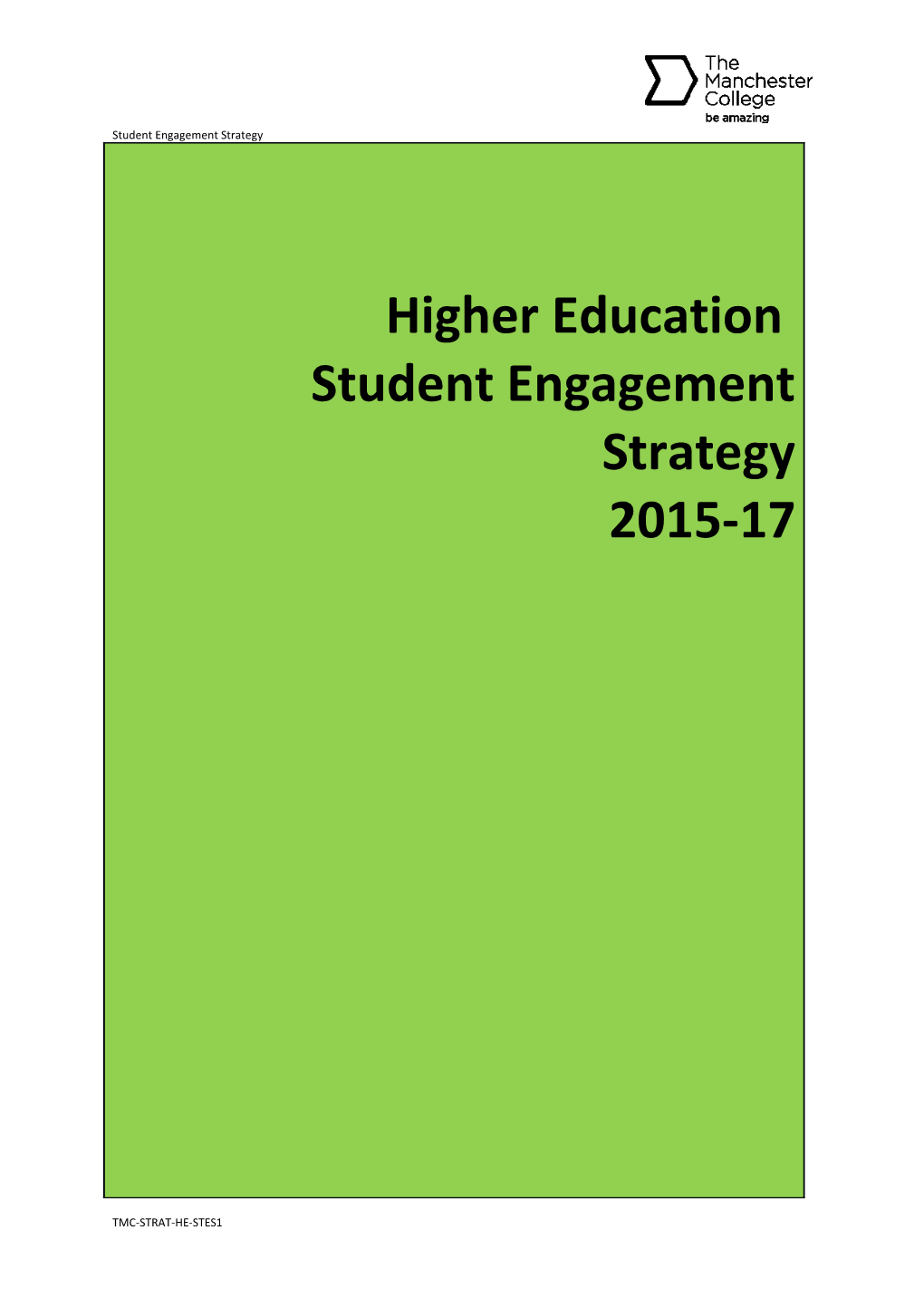 Student Engagement Strategy