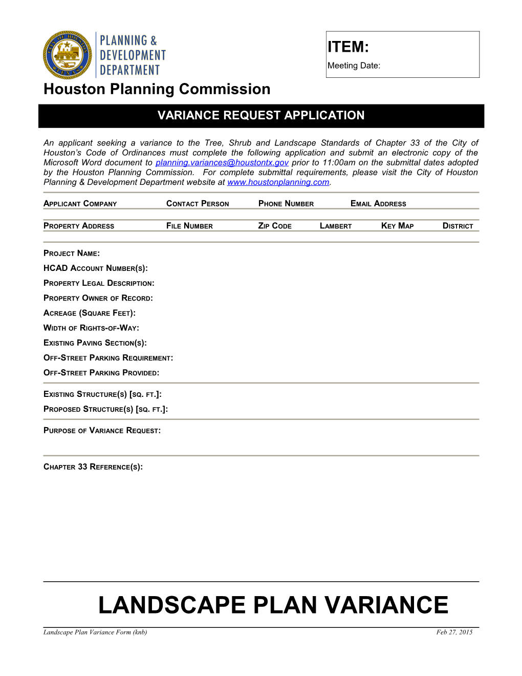 Houston Planningcommission